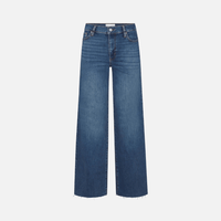 FRAME Le Slim Palazzo Jeans in Canals at Riada Concept. High-rise, full-length wide-leg denim with a raw hem. Shop online Australia-wide or in Sydney.