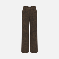 FRAME Le Slim Palazzo Jeans in Leopard at Riada Concept. High-rise wide-leg super-stretch denim in a rich brown animal print. 