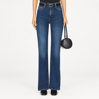 FRAME The Arrow jeans in Rival at Riada Concept. High-rise blue bootcut jeans in comfort-stretch denim with a 33-inch inseam - front view