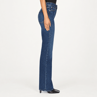 FRAME The Arrow jeans in Rival at Riada Concept. High-rise blue bootcut jeans in comfort-stretch denim with a 33-inch inseam - side view