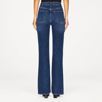 FRAME The Arrow jeans in Rival at Riada Concept. High-rise blue bootcut jeans in comfort-stretch denim with a 33-inch inseam - back view