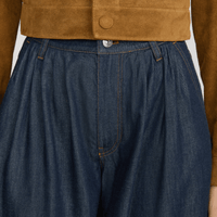 FRAME The Denim Balloon Pant in Rinse at Riada Concept. High-rise balloon jeans in fluid cotton-lyocell denim with a gathered ankle - close-up waistband