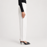 FRAME The Neat jeans in Au Natural Clean at Riada Concept. High-rise off-white barrel jeans in rigid 100% cotton denim - side view