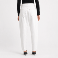 FRAME The Neat jeans in Au Natural Clean at Riada Concept. High-rise off-white barrel jeans in rigid 100% cotton denim - back view