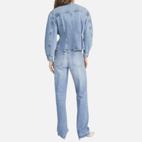 FRAME The Nipped Collarless Denim Jacket in Umbria – International designer fashion boutique Australia Riada Concept Woollahra