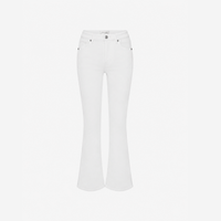 FRAME The Reboot Crop High Rise Bootcut Jeans in White FRAME DENIM Designer fashion shop online and in store High End fashion boutique Sydney Australia Riada Concept