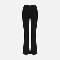 FRAME The Reboot Jeans in Black front ghost shot with full-length bootcut leg