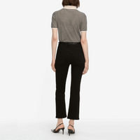FRAME The Reboot Crop High Rise Bootcut Jeans in Black FRAME DENIM Designer fashion shop online and in store High End fashion boutique Sydney Australia Riada Concept