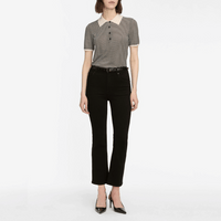 FRAME The Reboot Crop High Rise Bootcut Jeans in Black FRAME DENIM Designer fashion shop online and in store High End fashion boutique Sydney Australia Riada Concept