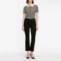 FRAME The Reboot Crop High Rise Bootcut Jeans in Black FRAME DENIM Designer fashion shop online and in store High End fashion boutique Sydney Australia Riada Concept