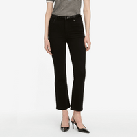 FRAME The Reboot Crop High Rise Bootcut Jeans in Black FRAME DENIM Designer fashion shop online and in store High End fashion boutique Sydney Australia Riada Concept