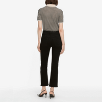 FRAME The Reboot Crop High Rise Bootcut Jeans in Black FRAME DENIM Designer fashion shop online and in store High End fashion boutique Sydney Australia Riada Concept
