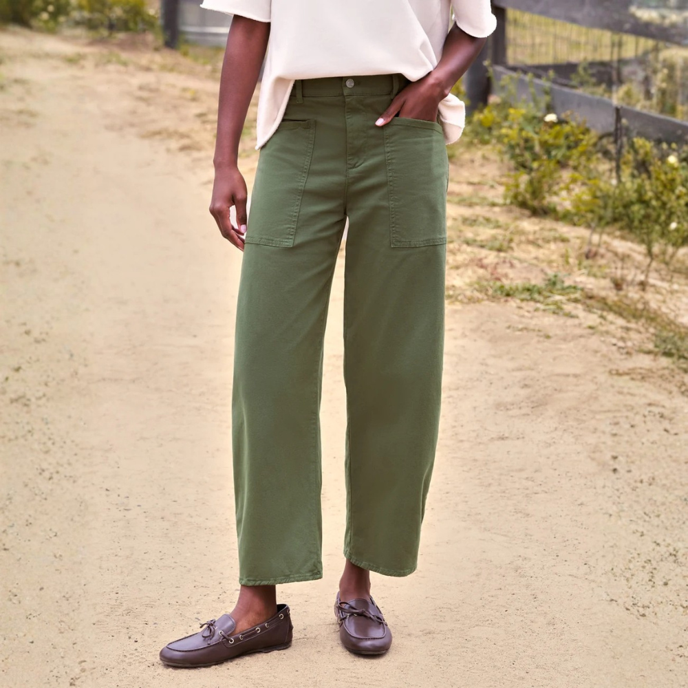 Bray Everyday Barrel Pant in Olive