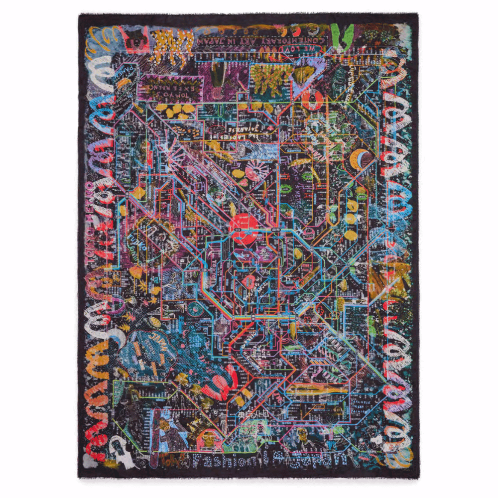 Faliero Sarti Art in Japan Modal Cashmere Scarf - Shop the latest Faliero Sarti scarves collections; printed luxury scarves in fine fabrics made in Italy. Shop online and in-store at Riada Concept.