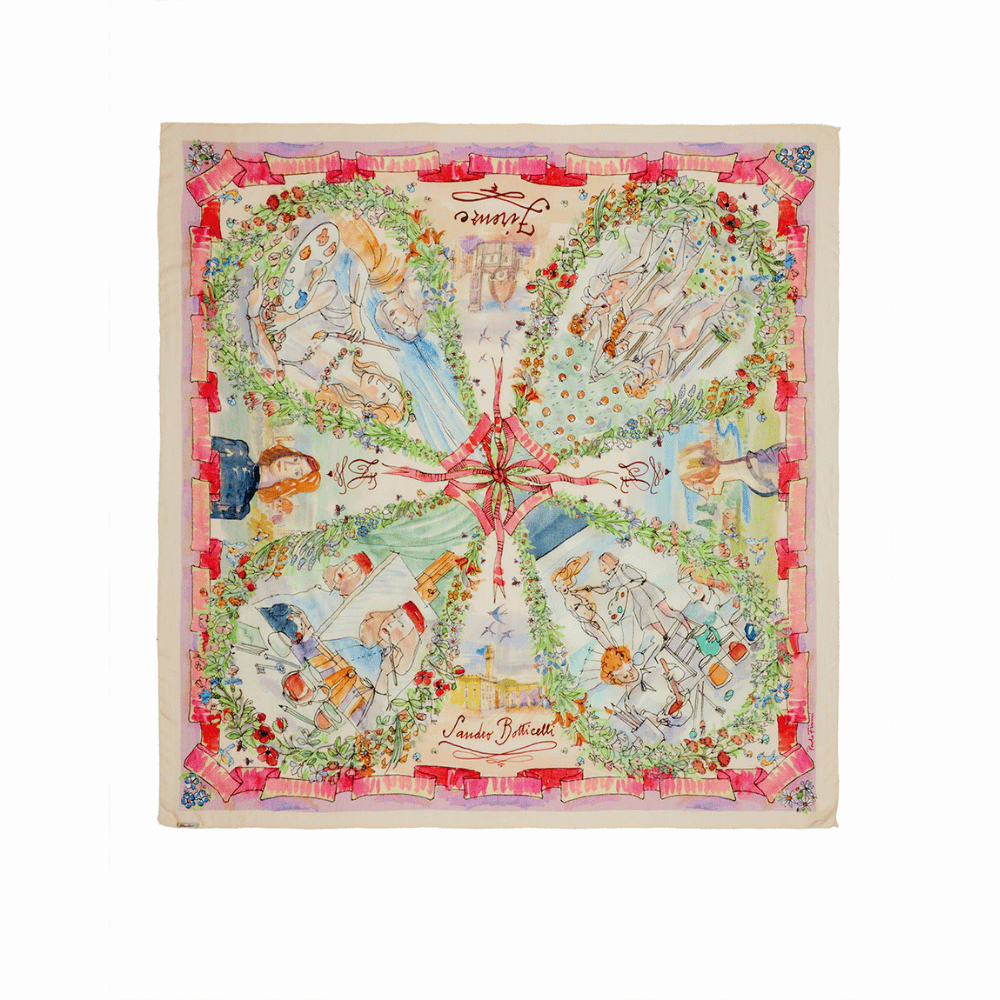 Faliero Sarti Botticelli Modal Silk Stole in Multicolour – International designer fashion boutique Australia Riada Concept Woollahra
