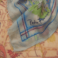 Faliero Sarti Florence Map Modal Silk Stole in Multicolour – International designer fashion boutique Australia Riada Concept Woollahra