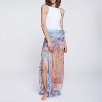 Faliero Sarti Florence Map Modal Silk Stole in Multicolour – International designer fashion boutique Australia Riada Concept Woollahra