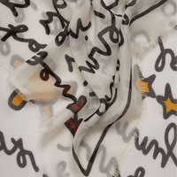 Faliero Sarti La Felicita Modal Silk Stole in White – International designer fashion boutique Australia Riada Concept Woollahra