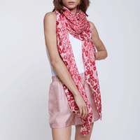 Faliero Sarti Lips Modal Cashmere Blend Stole in Red – International designer fashion boutique Australia Riada Concept Woollahra