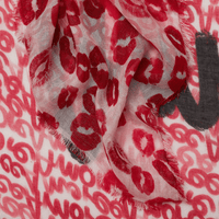 Faliero Sarti Lips Modal Cashmere Blend Stole in Red – International designer fashion boutique Australia Riada Concept Woollahra