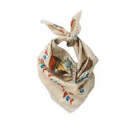 Faliero Sarti Little Balloon Small Square Cotton Scarf in Ivory – International designer fashion boutique Australia Riada Concept Woollahra