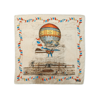 Faliero Sarti Little Balloon Small Square Cotton Scarf in Ivory – International designer fashion boutique Australia Riada Concept Woollahra