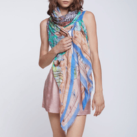 Faliero Sarti Milano Modal Silk Stole in Multicolour – International designer fashion boutique Australia Riada Concept Woollahra