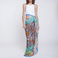 Faliero Sarti Milano Modal Silk Stole in Multicolour – International designer fashion boutique Australia Riada Concept Woollahra