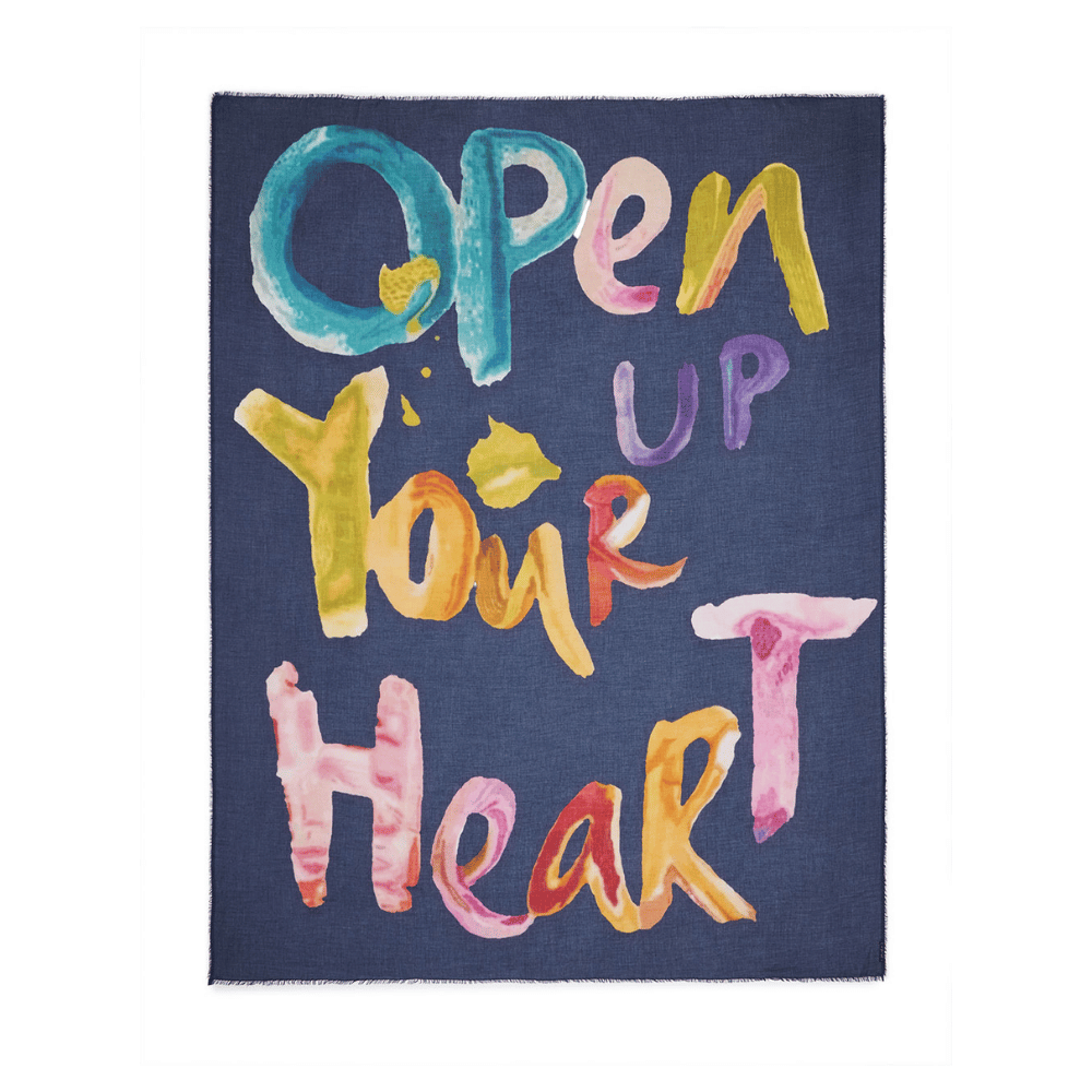 Faliero Sarti Open Up Modal Silk Stole in Navy – International designer fashion boutique Australia Riada Concept Woollahra