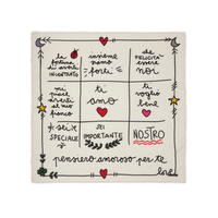 Faliero Sarti Pensiero Small Square Cotton Scarf in Ivory – International designer fashion boutique Australia Riada Concept Woollahra