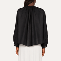 Forte Forte Fleurs d'Orient Embroidered Floral Voile Bohemian Shirt Nero – Riada Concept Woollahra Sydney