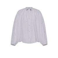 Forte Forte Carousel Des Sylphes Embroidered Voile Shirt in Light Grey FORTE FORTE Designer fashion shop online and in store High End fashion boutique Sydney Australia Riada Concept