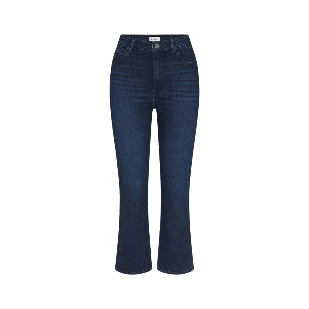 FRAME The Reboot Crop High Rise Bootcut Jeans in Trick FRAME DENIM Designer fashion shop online and in store High End fashion boutique Sydney Australia Riada Concept