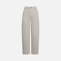 FRAME Bow Cargo High-Rise Barrel Jeans in Flax FRAME designer denim at Riada Concept luxury fashion boutique Woollahra Sydney Australia