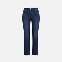 FRAME Le High Straight Cropped Jeans in Sanctuary at Riada Concept. High-rise slim straight jeans in super-stretch indigo denim. 