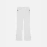 FRAME The Reboot Crop High Rise Bootcut Jeans in White FRAME DENIM Designer fashion shop online and in store High End fashion boutique Sydney Australia Riada Concept