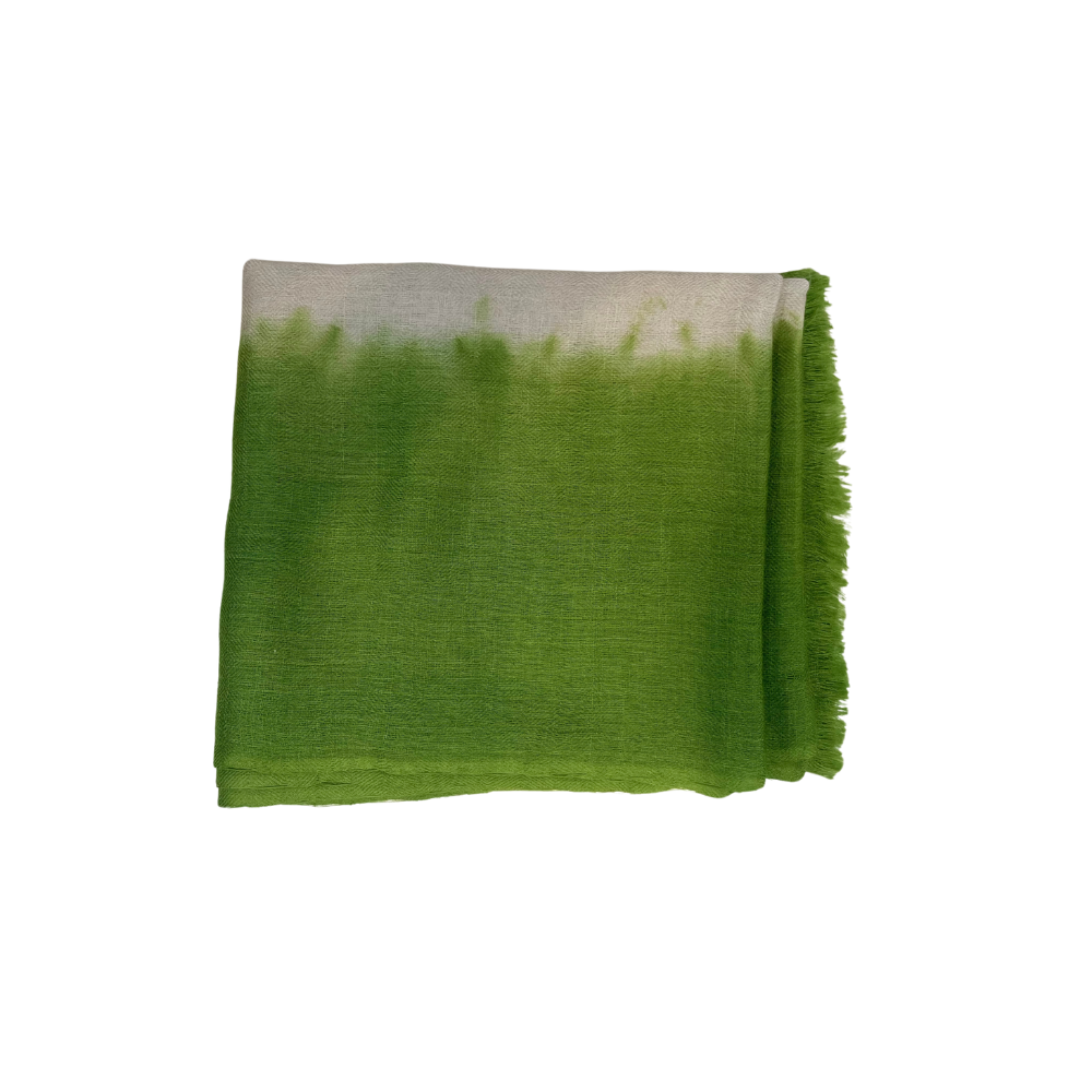 The Francesca Tre scarf in sea salt Saxon green
