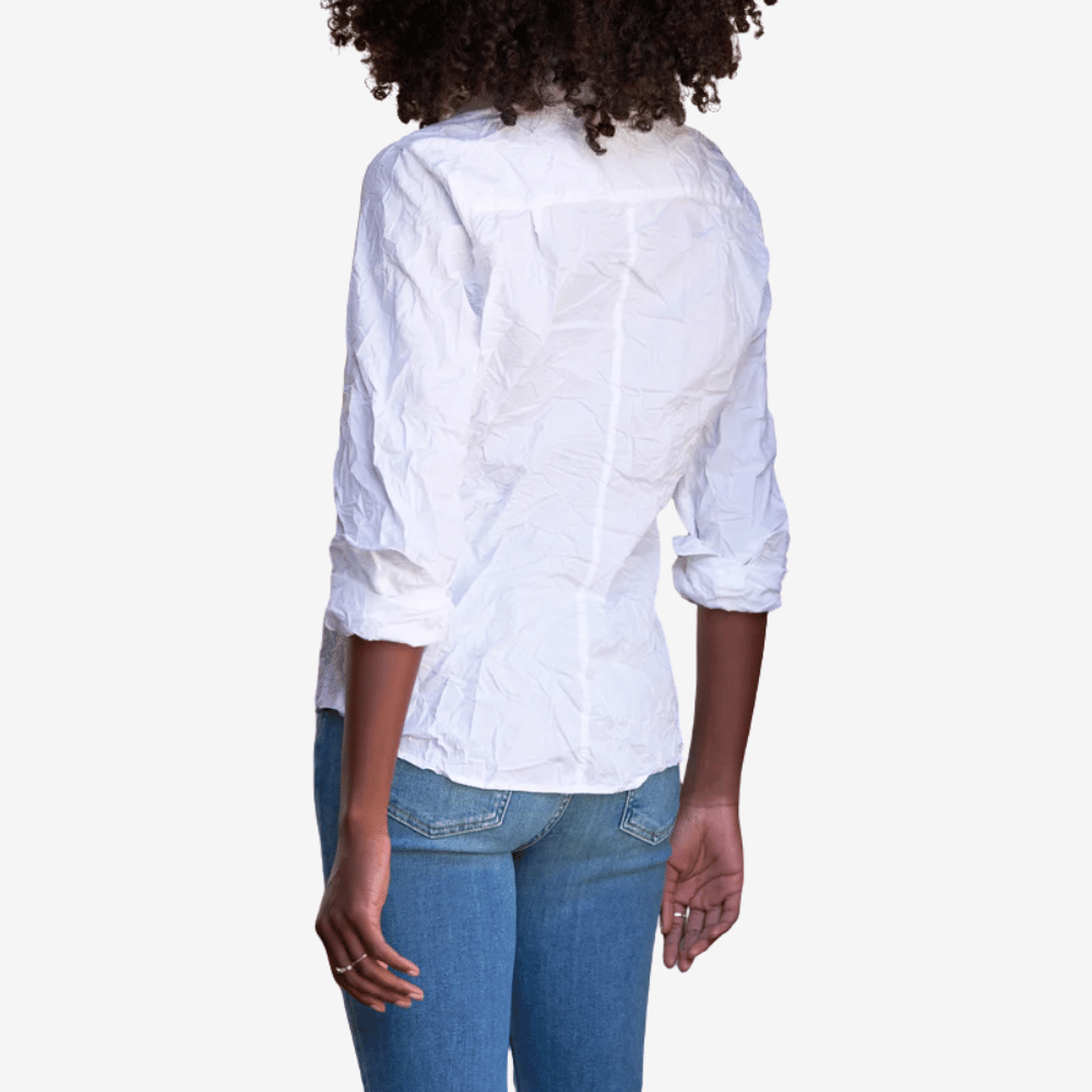 Frank & Eileen Barry Tailored Button-Up Crinkle Shirt in White Shop Frank & Eileen online in Australia at Riada Concept – official stockist of Frank & Eileen shirts, dresses, and linen pants. Discover timeless, premium women's fashion with fast shipping from Sydney.