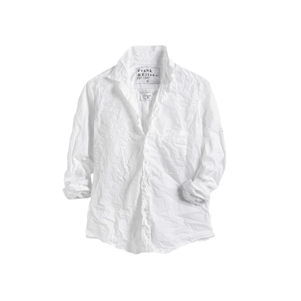 Frank & Eileen Barry Tailored Button-Up Crinkle Shirt in White Shop Frank & Eileen online in Australia at Riada Concept – official stockist of Frank & Eileen shirts, dresses, and linen pants. Discover timeless, premium women's fashion with fast shipping from Sydney.