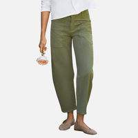 Frank & Eileen Bray Everyday Barrel Pant in Olive – International designer fashion boutique Australia Riada Concept Woollahra
