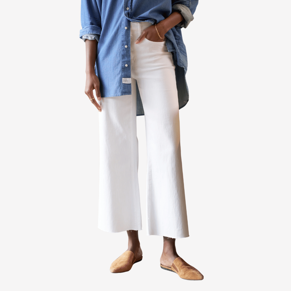 Frank & Eileen Galway Wide-Leg Jean in White – International designer fashion boutique Australia Riada Concept Woollahra