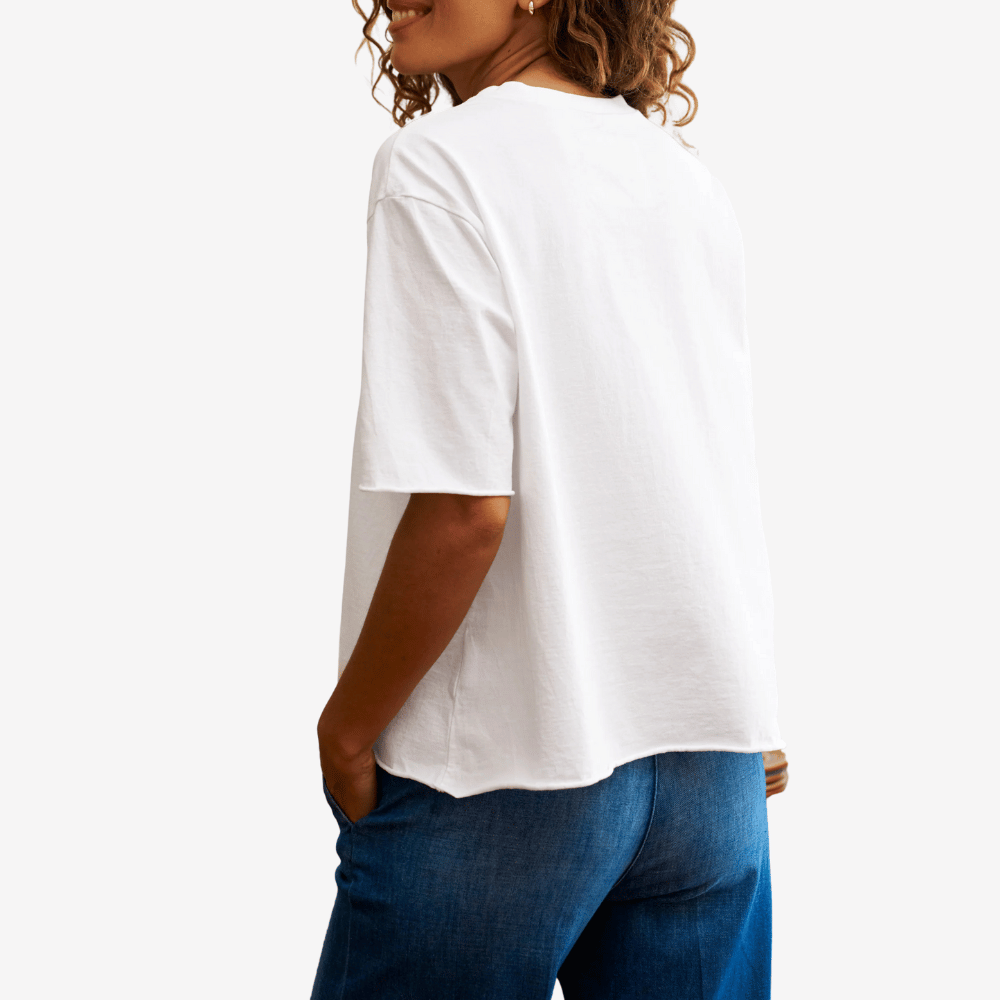 Frank & Eileen Perry NYC Crewneck Tee in White – International designer fashion boutique Australia Riada Concept Woollahra