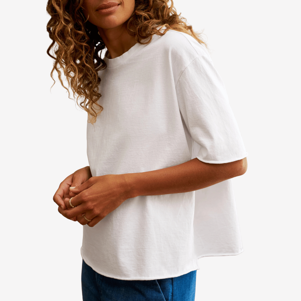 Frank & Eileen Perry NYC Crewneck Tee in White – International designer fashion boutique Australia Riada Concept Woollahra