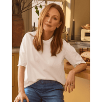 Frank & Eileen Perry NYC Crewneck Tee in White – International designer fashion boutique Australia Riada Concept Woollahra