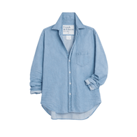 Frank & Eileen Relaxed Button-Up Eileen Shirt in Classic Blue Denim – International designer fashion boutique Australia Riada Concept Woollahra