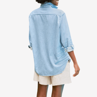 Frank & Eileen Relaxed Button-Up Eileen Shirt in Classic Blue Denim – International designer fashion boutique Australia Riada Concept Woollahra