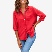 Frank & Eileen Eileen Relaxed Button-Up Shirt in Saffron Red Shop Frank & Eileen online in Australia at Riada Concept – official stockist of Frank & Eileen shirts, dresses, and linen pants. Discover timeless, premium women's fashion with fast shipping from Sydney.