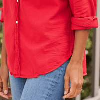 Frank & Eileen Eileen Relaxed Button-Up Shirt in Saffron Red Shop Frank & Eileen online in Australia at Riada Concept – official stockist of Frank & Eileen shirts, dresses, and linen pants. Discover timeless, premium women's fashion with fast shipping from Sydney.