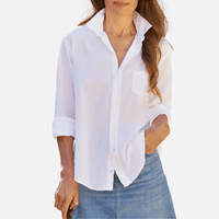 Frank & Eileen Relaxed Button-Up Eileen Shirt in White Cotton Poplin. Frank & Eileen shirts at Riada Concept luxury fashion boutique Woollahra Sydney Australia