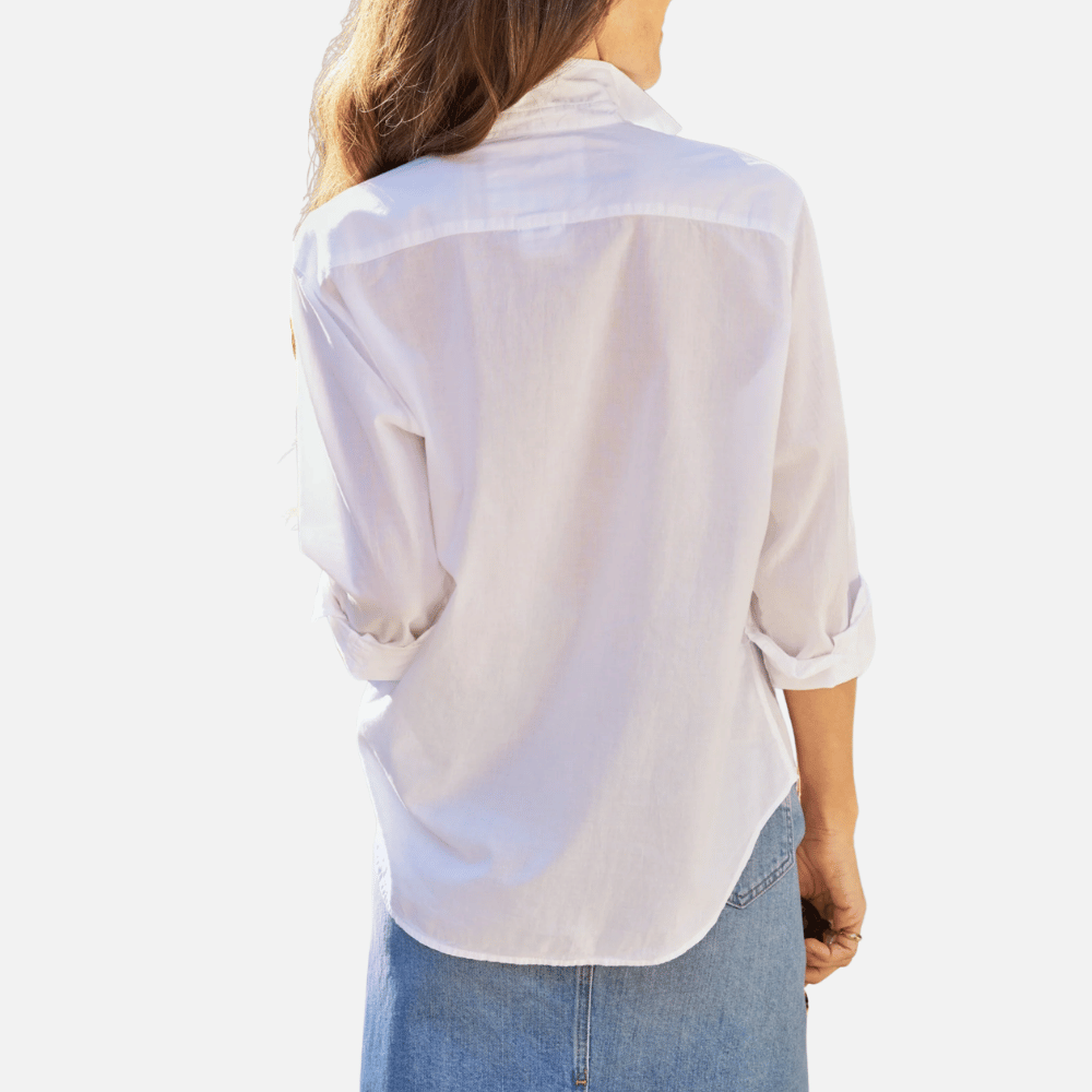 Frank & Eileen Relaxed Button-Up Eileen Shirt in White Cotton Poplin. Frank & Eileen shirts at Riada Concept luxury fashion boutique Woollahra Sydney Australia
